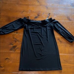 INC Elegant Black Off-Shoulder Dress